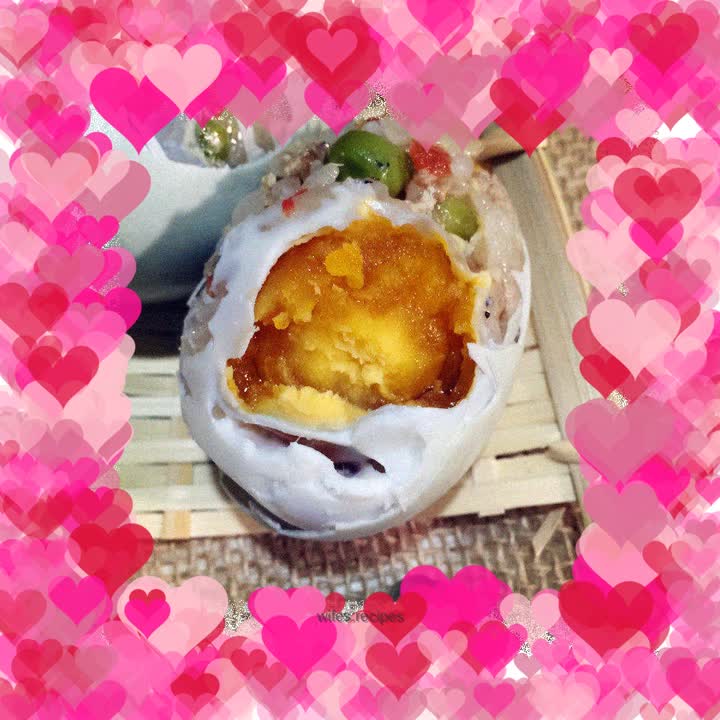 Colorful glutinous rice eggs