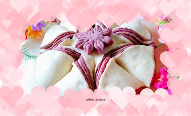 Fancy purple sweet potato and coconut rolls