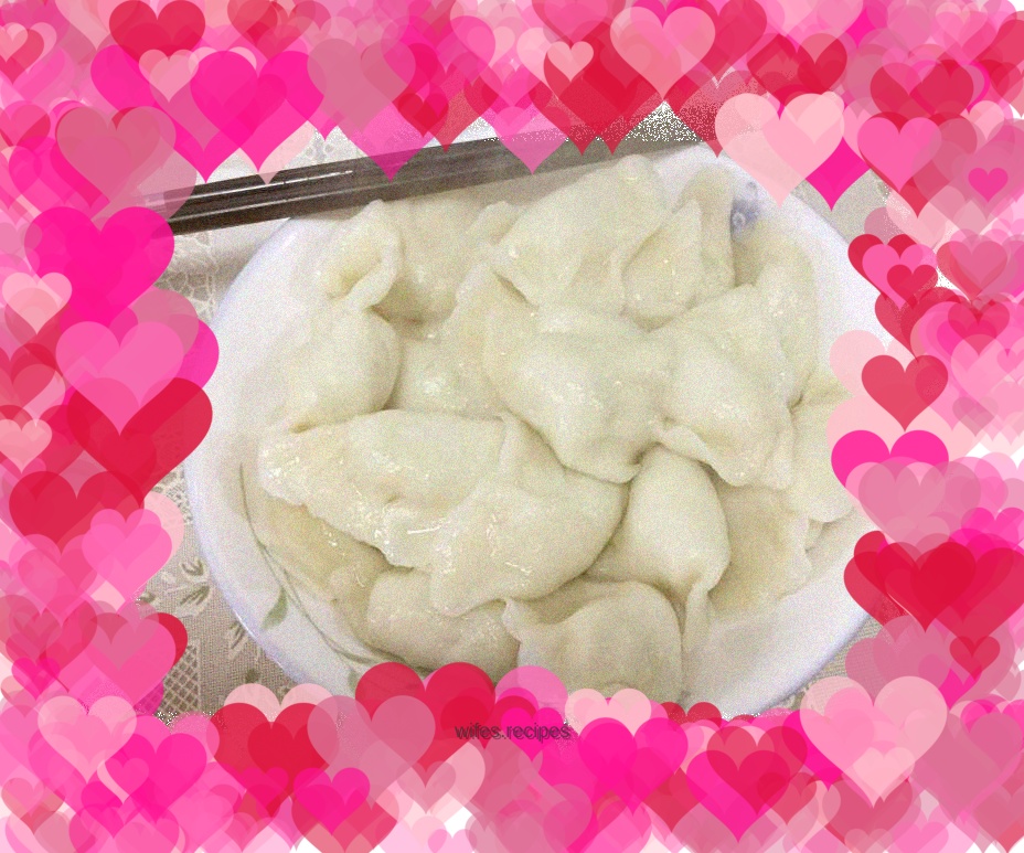 Cucumber and egg dumplings