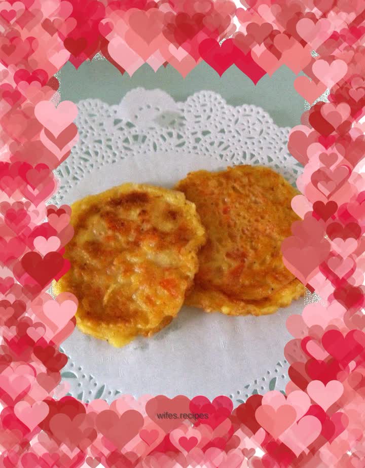 Carrot and shrimp skin egg pancake