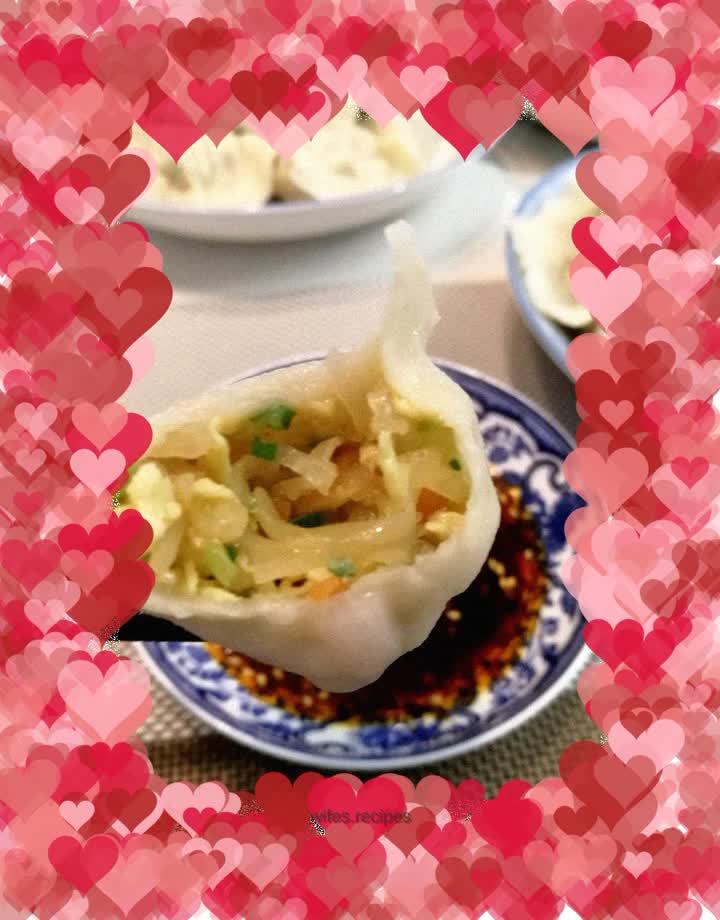 Potato and egg vegetarian dumplings