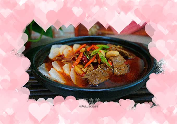 Braised beef brisket with radish