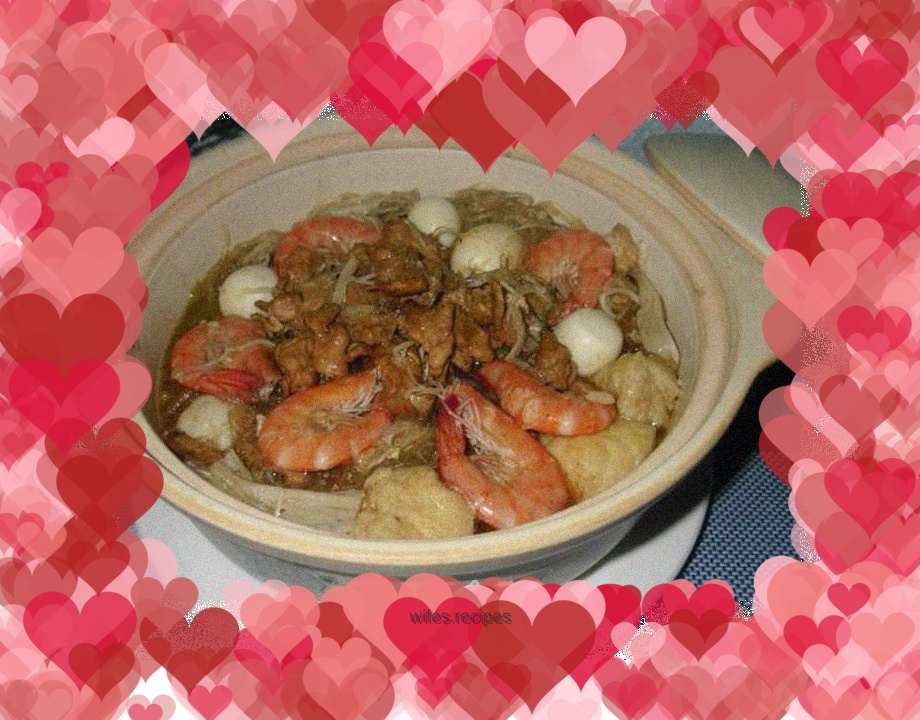 Three fresh vermicelli claypot