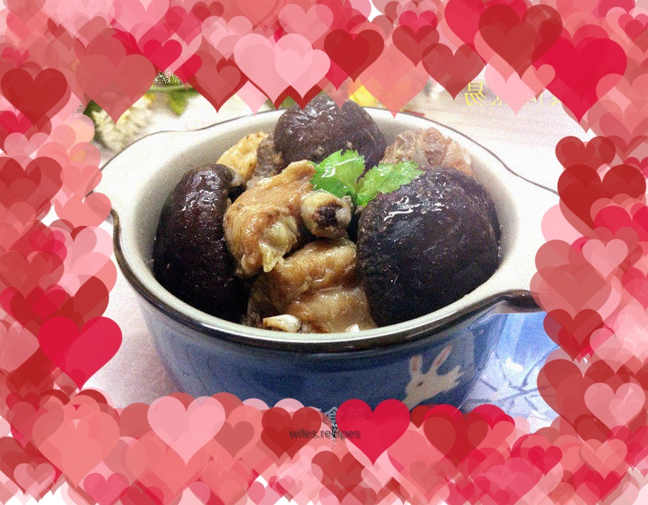 Braised Pork Ribs with Mushrooms