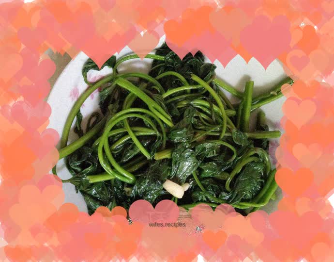 Stir-fried sweet potato tips