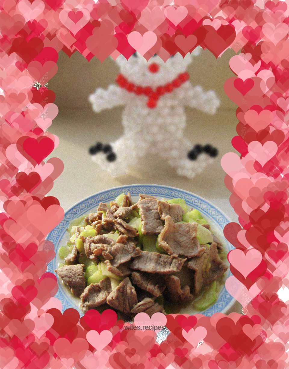 Stir-fried Chayote with Beef Slices