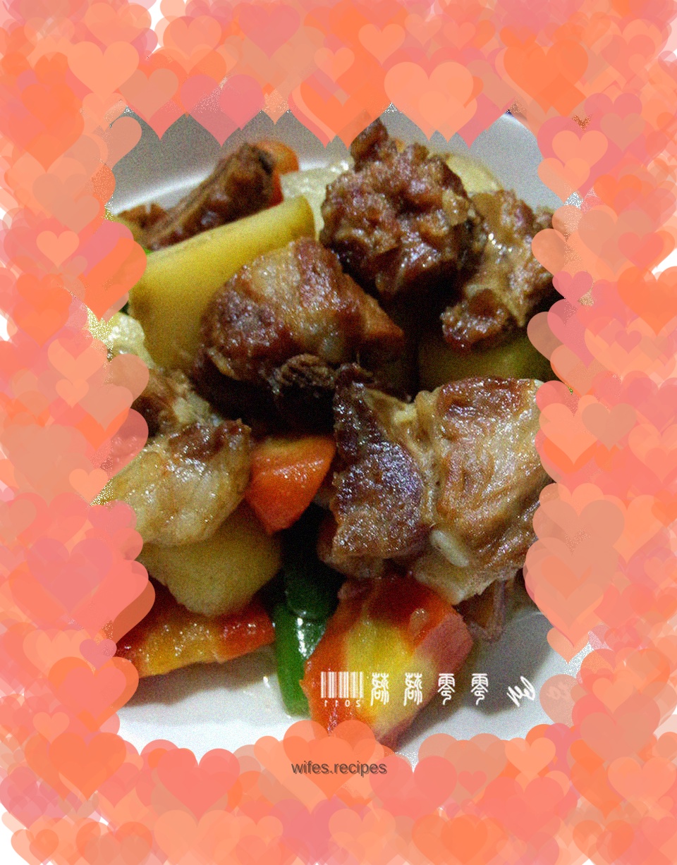 Braised pork ribs with potatoes and radish – refreshing version
