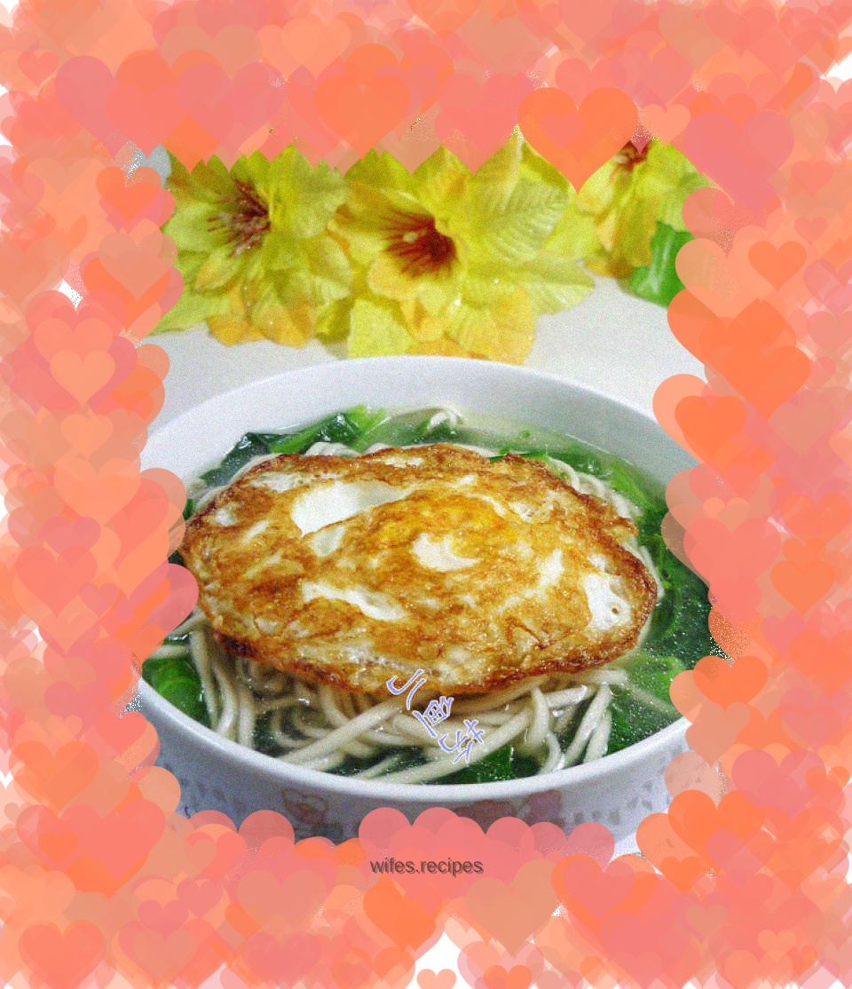 Rapeseed mustard egg soba noodles