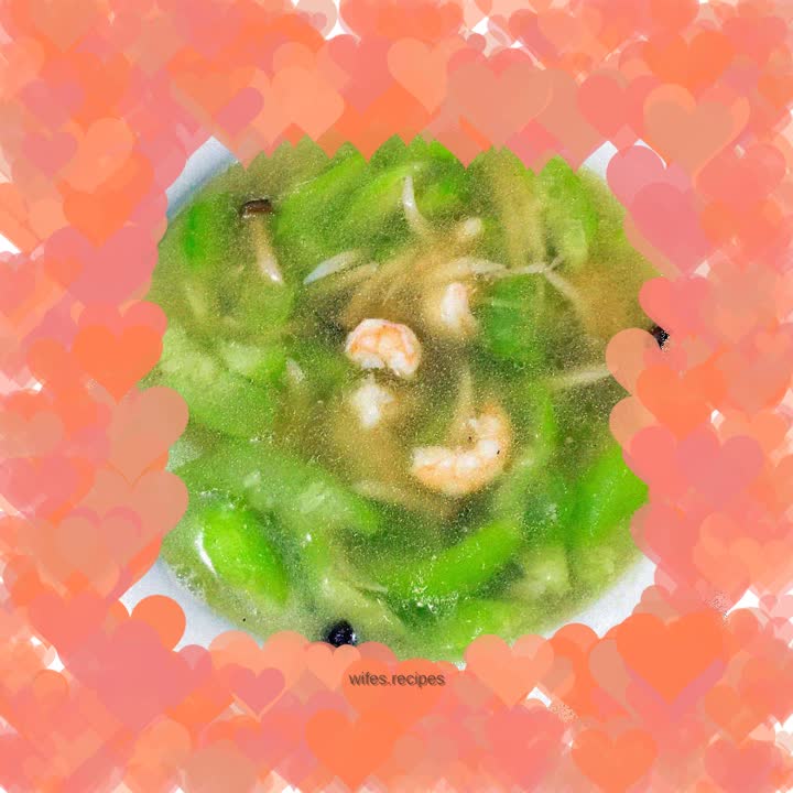 Shrimp, Mushroom and Luffa Soup