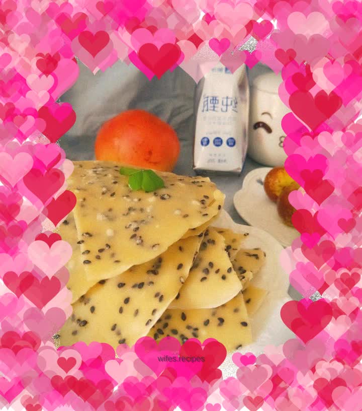 Black sesame egg pancake