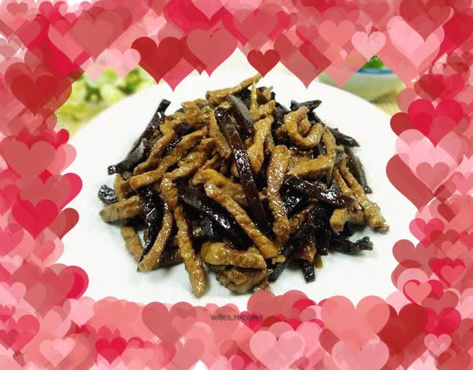 Stir-fried shredded pork with rose kohlrabi