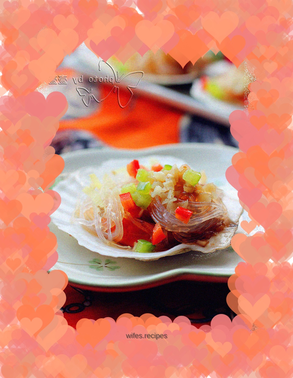 Steamed scallops with garlic vermicelli