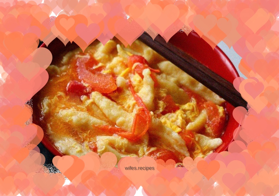 Tomato and egg noodle soup