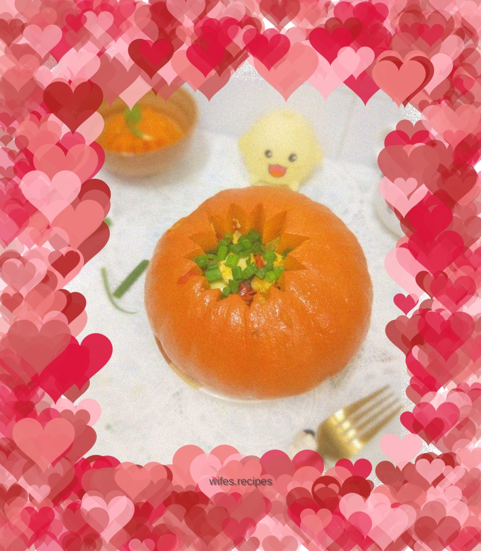 Steamed Chicken Legs with Pumpkin and Chopped Pepper