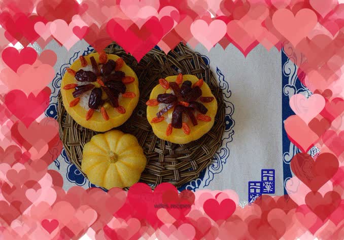 Glutinous Rice and Double Date Pumpkin Cup