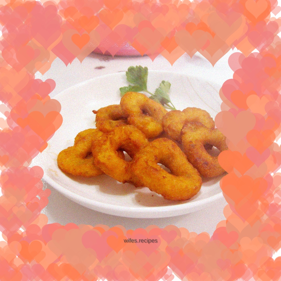 Fried pumpkin rings