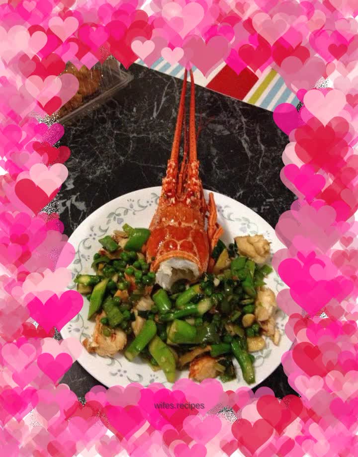 Sautéed Lobster with Asparagus and Green Beans