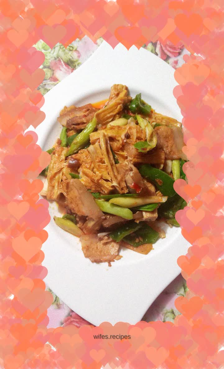 Stir-fried twice-cooked pork with yuba