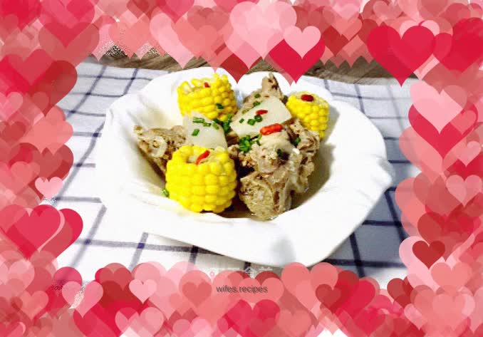 Coarse grain mutton bone soup