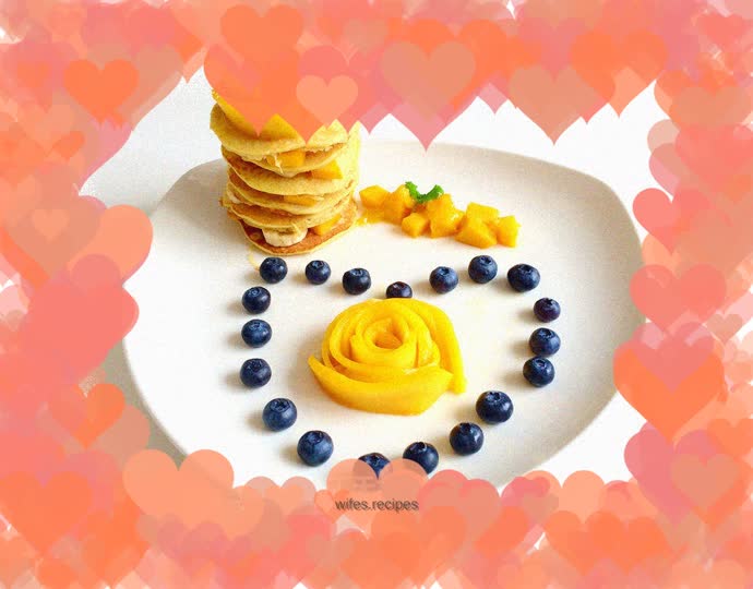 Breakfast of love - rose waffles