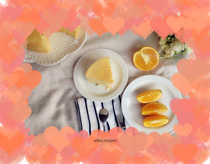 Orange Flavored Glutinous Rice Chiffon Cake