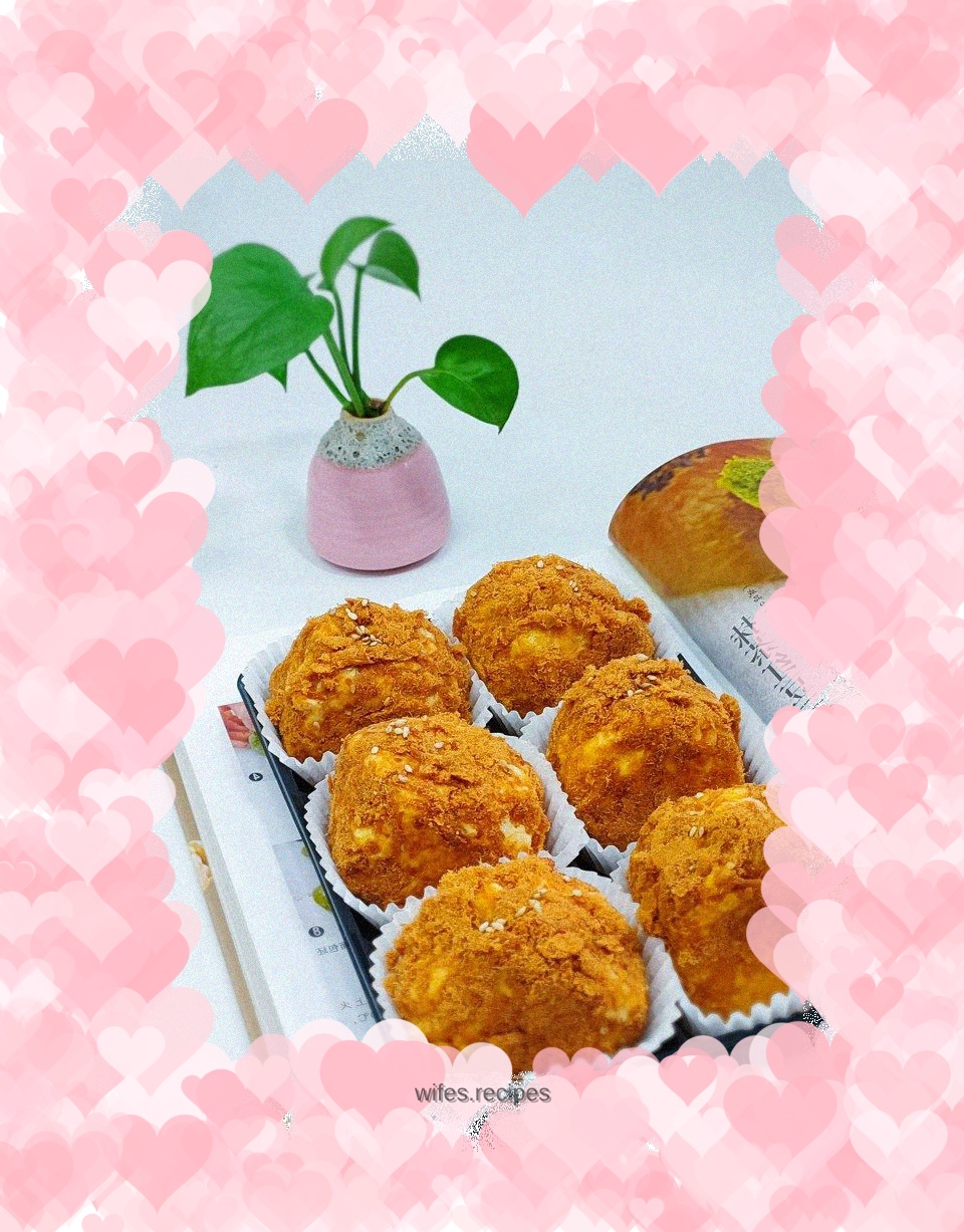 Pork floss and scallops