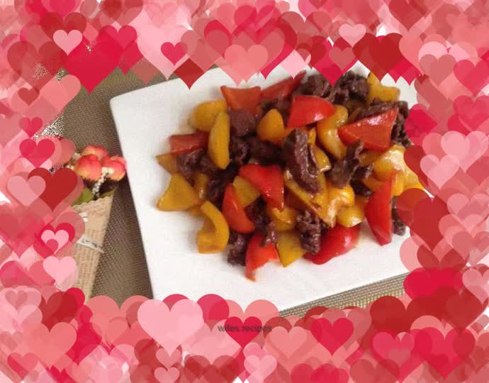 Colorful pepper beef