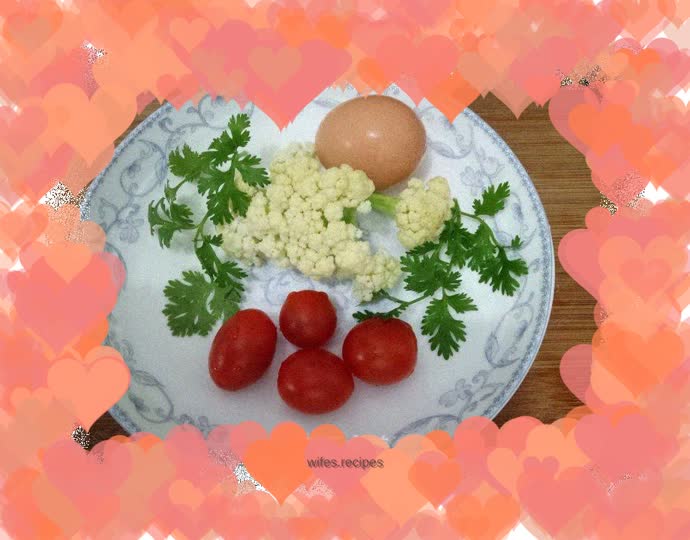 Baby food supplement-Sesame tomato cauliflower noodles