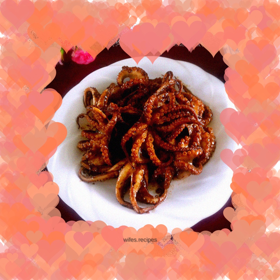 Sauce-flavored octopus