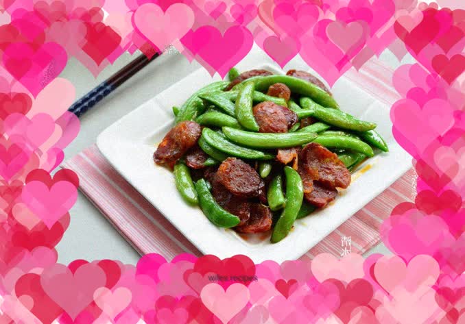 Stir-fried Sweet Beans with Spicy Sausage