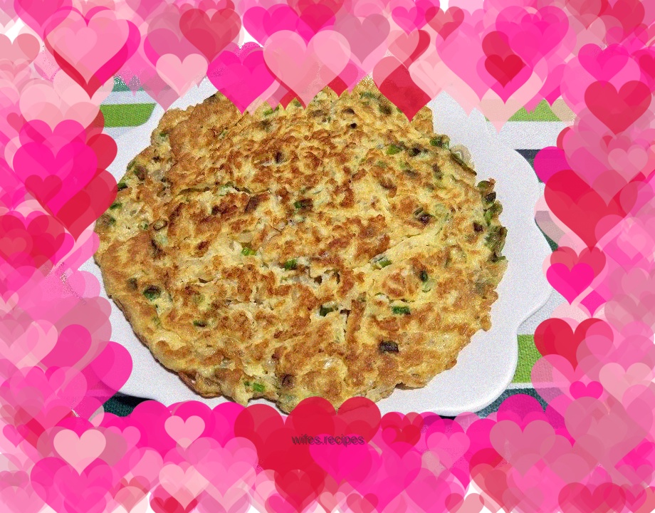Whitebait egg pancake with chives