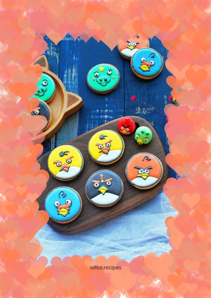 Angry Birds Frosted Cookies