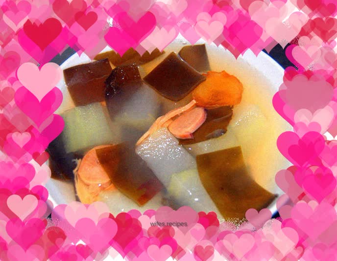 Low-fat weight loss menu: kelp, winter melon and snail soup