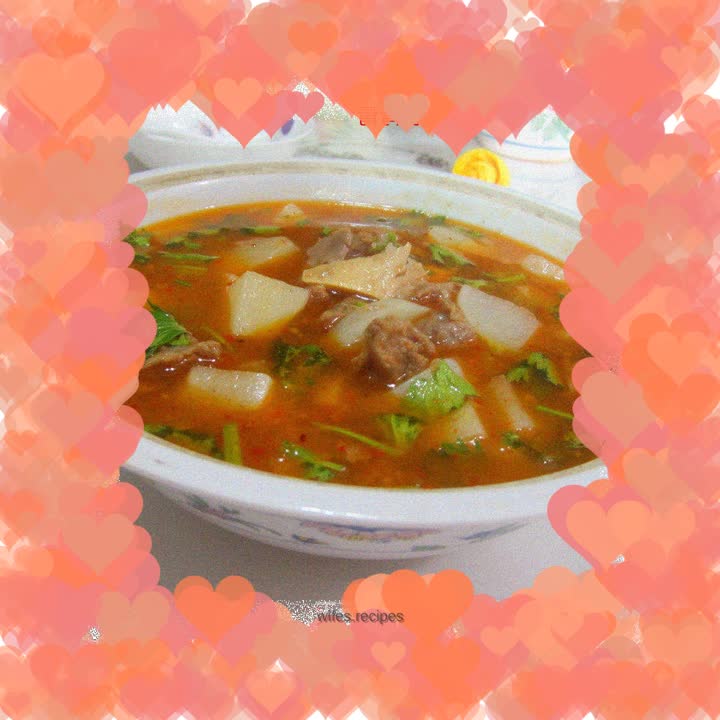 Spicy beef brisket and radish stew