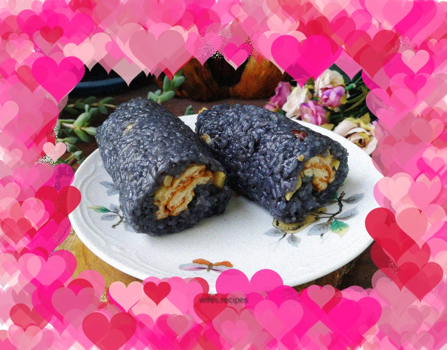 Rice balls with fried dough sticks