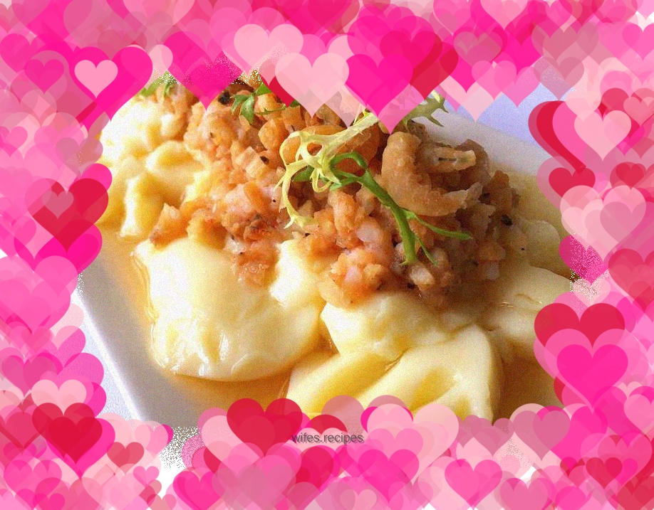 Steamed shrimp with tamagoyaki