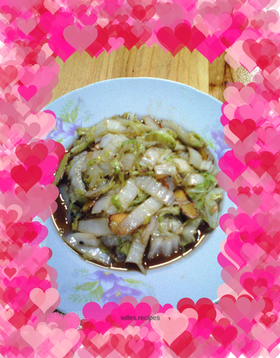 Chinese cabbage in oyster sauce