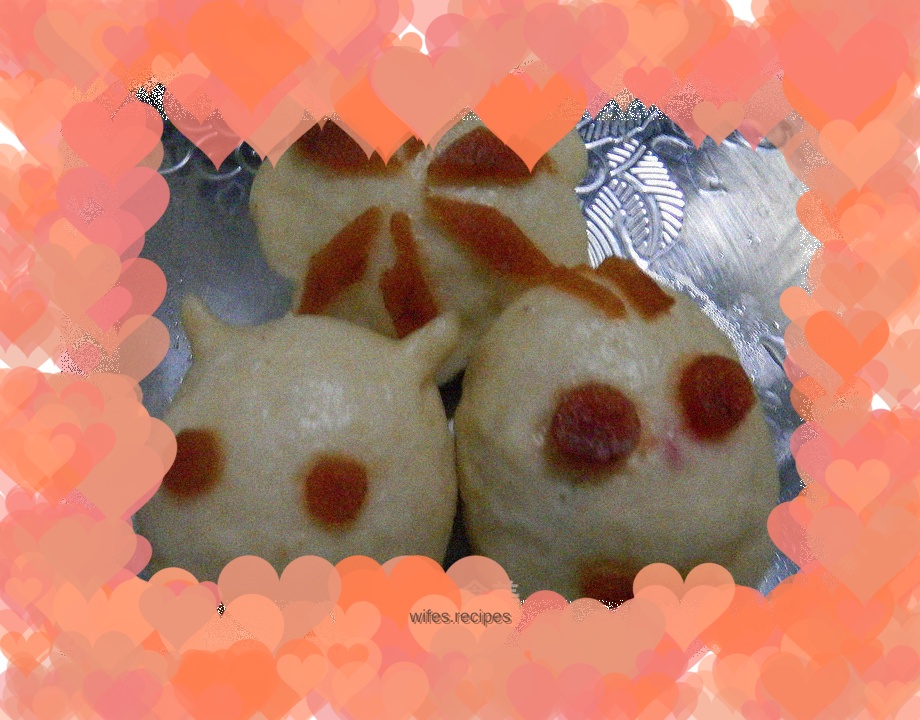 Kidney bean paste buns