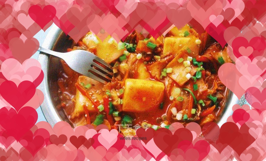 Super simple spicy stir-fried (boiled) rice cake