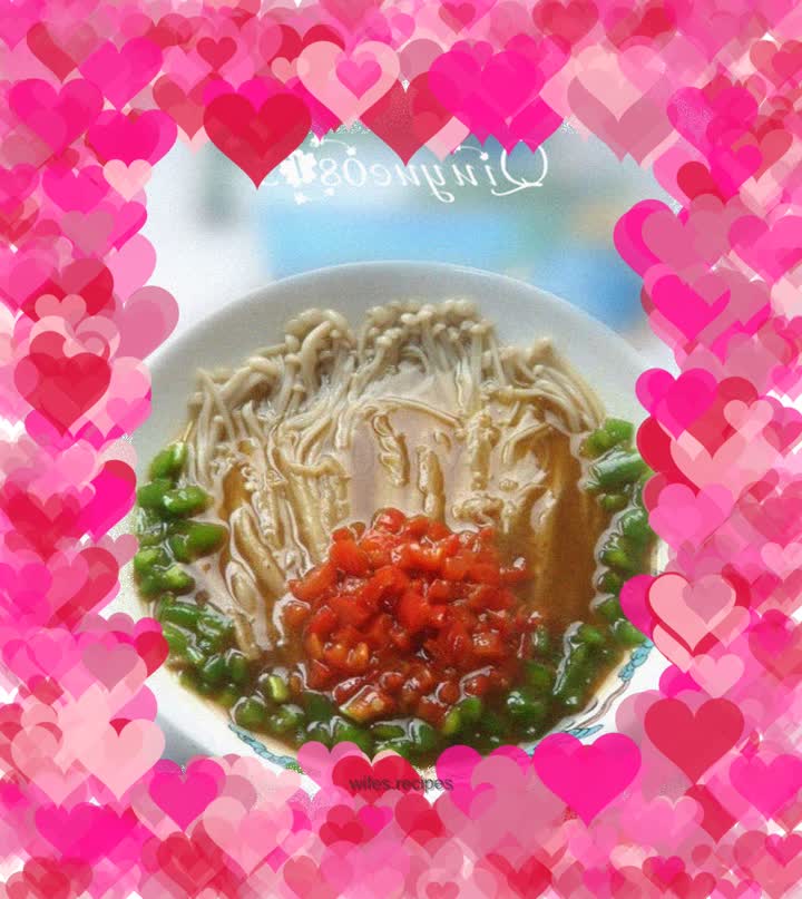 Steamed Enoki Mushrooms