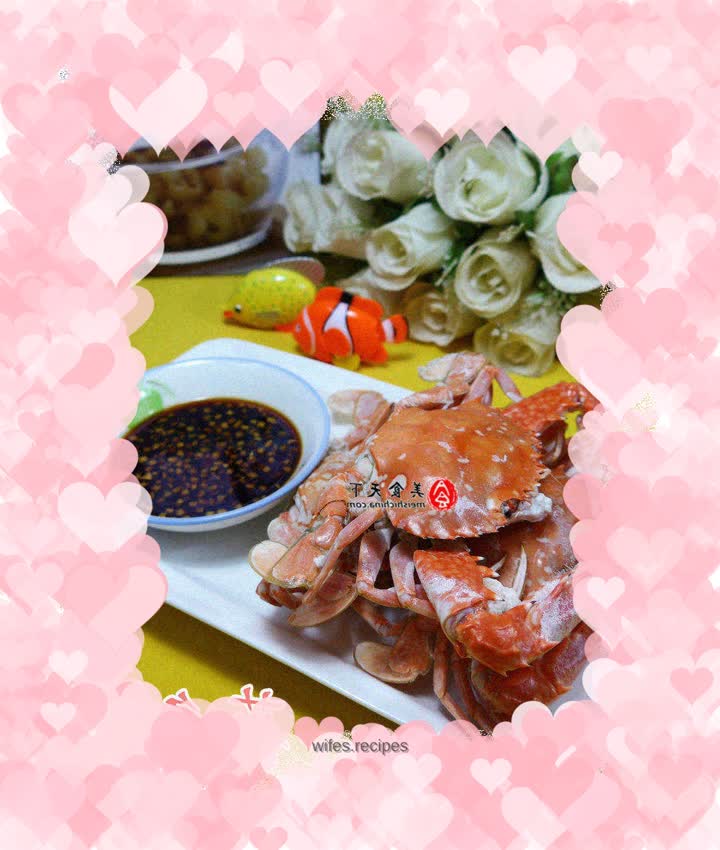 White-burned flower crab