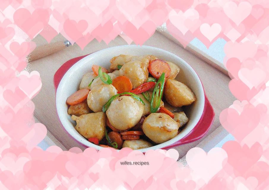 Stir-fried cuttlefish balls