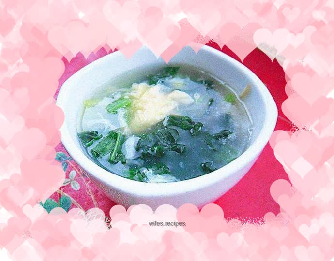 Spinach and egg drop soup