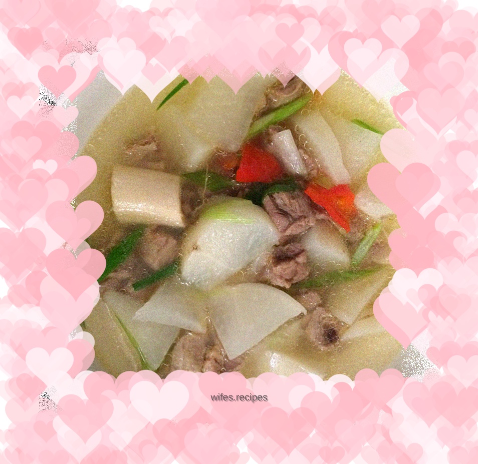 Stewed mutton with white radish