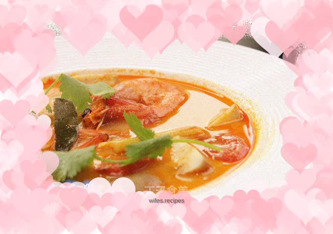 [Yunyun Little Chef] Thai appetizer soup-Tom Yum Seafood Soup