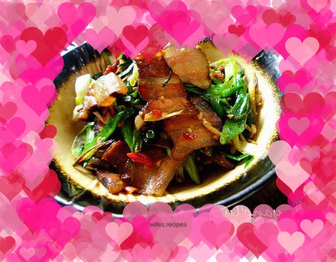 New Year Hunan Cuisine - Stir-fried bacon with green garlic