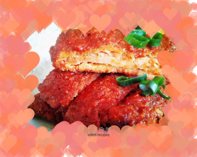 Thick roasted pork chop