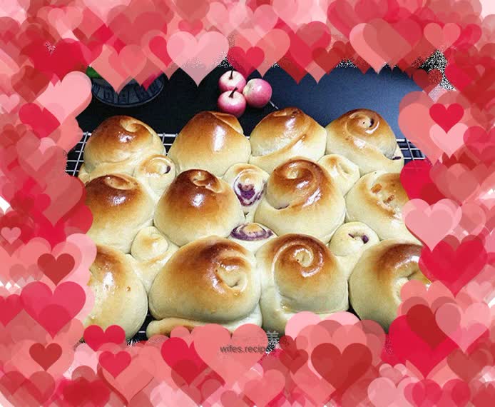 Cheese Condensed Milk Purple Potato Rolls