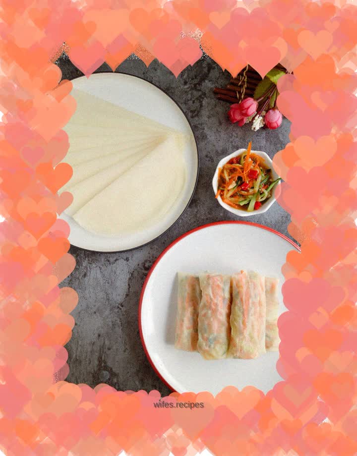 Dumpling wrapper version of spring rolls