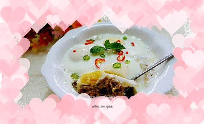 Steamed Egg with Minced Meat